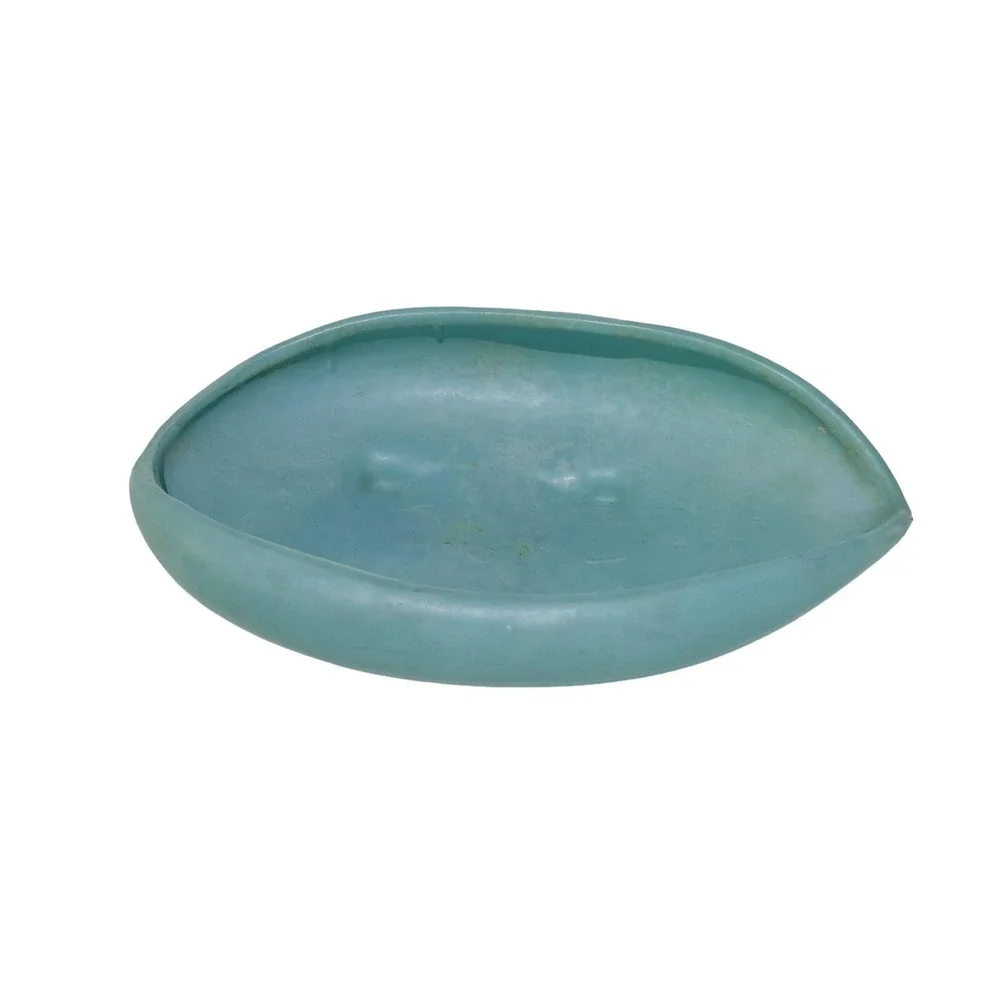 Vintage‎ McCoy USA Turquoise Footed Pottery 10